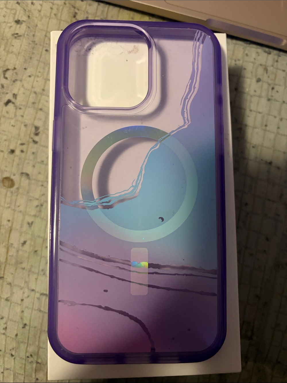 Purple Iridescent MagSafe Compatible iPhone 15 promax case